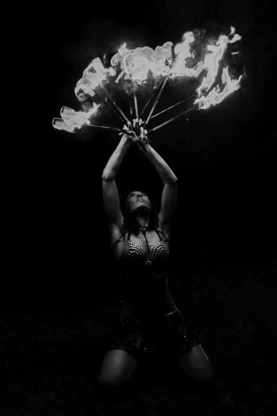 Girl in fire.